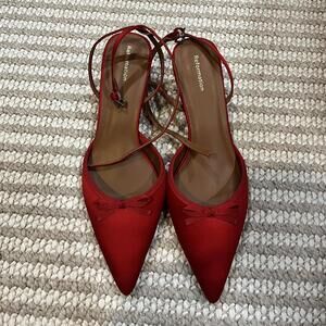 Reformation Wade 50MM Satin Kitten Heels